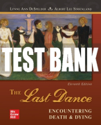 Test Bank For The Last Dance: Encountering Death and Dying, 11th Edition All Chapters