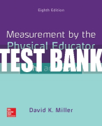 Test Bank For Measurement by the Physical Educator: Why and How, 8th Edition All Chapters