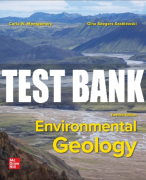Test Bank For Environmental Geology, 12th Edition All Chapters