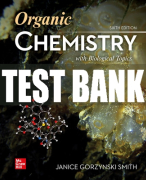 Test Bank For Organic Chemistry with Biological Topics, 6th Edition All Chapters