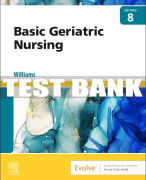 Test Bank For Basic Geriatric Nursing, 8th - 2023 All Chapters