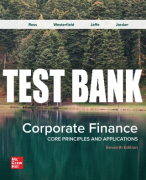 Test Bank For Corporate Finance: Core Principles and Applications, 7th Edition All Chapters