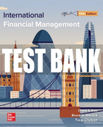 Test Bank For International Financial Management, 10th Edition All Chapters