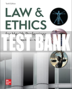 Test Bank For Law & Ethics for Health Professions, 10th Edition All Chapters