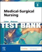 Test Bank For Medical-Surgical Nursing, 8th - 2023 All Chapters