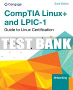 Test Bank For Linux+ and LPIC-1 Guide to Linux Certification - 6th - 2024 All Chapters