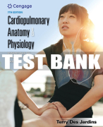 Test Bank For Cardiopulmonary Anatomy & Physiology: Essentials of Respiratory Care - 7th - 2020 All Chapters