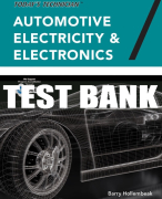 Test Bank For Today's Technician: Automotive Electricity and Electronics, Classroom and Shop Manual Pack - 7th - 2019 All Chapters