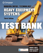 Test Bank For Modern Diesel Technology: Heavy Equipment Systems - 3rd - 2019 All Chapters