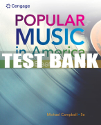 Test Bank For Popular Music in America: The Beat Goes On - 5th - 2019 All Chapters