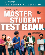 Test Bank For The Essential Guide to Becoming a Master Student - 5th - 2019 All Chapters