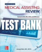 Test Bank For Medical Assisting Review: Passing The CMA, RMA, and CCMA Exams, 7th Edition All Chapters