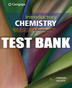 Test Bank For Introductory Chemistry: A Foundation - 9th - 2019 All Chapters