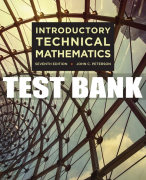 Test Bank For Introductory Technical Mathematics - 7th - 2019 All Chapters