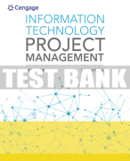 Test Bank For Information Technology Project Management - 9th - 2019 All Chapters