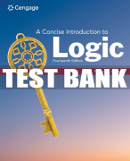 Test Bank For A Concise Introduction to Logic - 14th - 2024 All Chapters