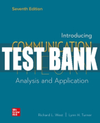 Test Bank For Interpersonal Communication Book, The 16th Edition All Chapters