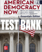 Test Bank For American Democracy Now, Essentials, 7th Edition All Chapters