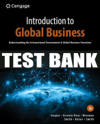 Test Bank For Introduction to Global Business: Understanding the International Environment & Global Business Functions - 3rd - 2023 All Chapters