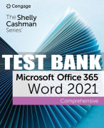 Test Bank For The Shelly Cashman Series® Microsoft® Office 365® & Word® 2021 Comprehensive - 1st - 2023 All Chapters