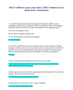 NR 511 Midterm ExamLatest 2023/ NR511 Midterm Exam  Study Guide Chamberlain