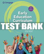 Test Bank For Early Education Curriculum: A Child’s Connection to the World - 8th - 2023 All Chapters