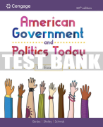 Test Bank For American Government and Politics Today: The Essentials - 20th - 2022 All Chapters