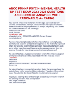 Nrnp 6531 Final Exam Advanced  Practice Care of Adults Across the  Lifespan Nrnp 6531 Test Exam Latest  2023-2024 All 100 Questions and  Correct Answers With A+ Rating