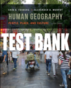 Test Bank For Human Geography: People, Place, and Culture, 12th Edition All Chapters