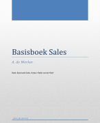 Samenvatting Basisboek Sales (jaar 2020)