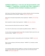 SOPHOS FIREWALL V19.5 EXAM 150 QUESTIONS AND CORRECT VERIFIED ANSWERS 2023-2024 VERSION A GRADED WITH EXPERT FEEDBACK|NEW!!!