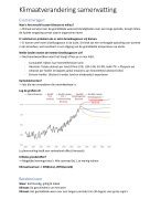 Vak Klimaatverandering samenvatting 