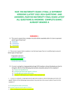 NUR 198 MATERNITY EXAM 3 FINAL (2 DIFFERENT  VERSIONS )LATEST 2022-2024 QUESTIONS AND  ANSWERS /NUR198 MATERNITY FINAL EXAMLATEST  ALL QUESTIONS & ANSWERS COMPLETE EXAM|  ALREADY GRADED A