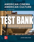 Test Bank For American Cinema/American Culture, 6th Edition All Chapters
