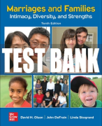 Test Bank For Marriages and Families: Intimacy, Diversity, and Strengths, 10th Edition All Chapters