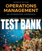 Test Bank For Operations Management: An Integrated Approach, 7th Edition All Chapters