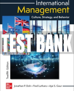 Test Bank For International Management: Culture, Strategy, and Behavior, 12th Edition All Chapters