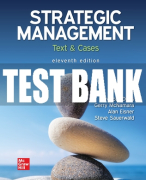 Test Bank For Strategic Management: Text and Cases, 11th Edition All Chapters