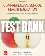 Test Bank For Comprehensive School Health Education, 10th Edition All Chapters