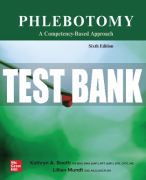 Test Bank For Phlebotomy: A Competency Based Approach, 6th Edition All Chapters