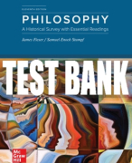 Test Bank For Philosophy: A Historical Survey with Essential Readings, 11th Edition All Chapters
