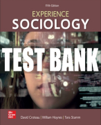 Test Bank For Experience Sociology, 5th Edition All Chapters