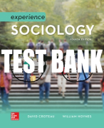 Test Bank For Experience Sociology 4/e, 4th Edition All Chapters