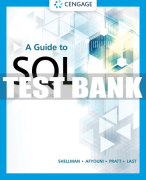 Test Bank For A Guide to SQL - 10th - 2021 All Chapters