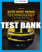 Test Bank For Auto Body Repair Technology - 7th - 2021 All Chapters