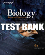 Test Bank For Biology Today and Tomorrow Without Physiology - 6th - 2021 All Chapters