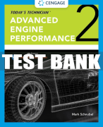 Test Bank For Today's Technician: Advanced Engine Performance Classroom Manual and Shop Manual - 2nd - 2020 All Chapters