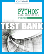 Test Bank For Fundamentals of Python: Data Structures - 2nd - 2019 All Chapters