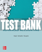 Test Bank For Fundamentals of Advanced Accounting, 9th Edition All Chapters