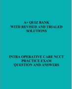 INTRA OPERATIVE CARE NCCT PRACTICE EXAM QUESTION AND ANSWERS